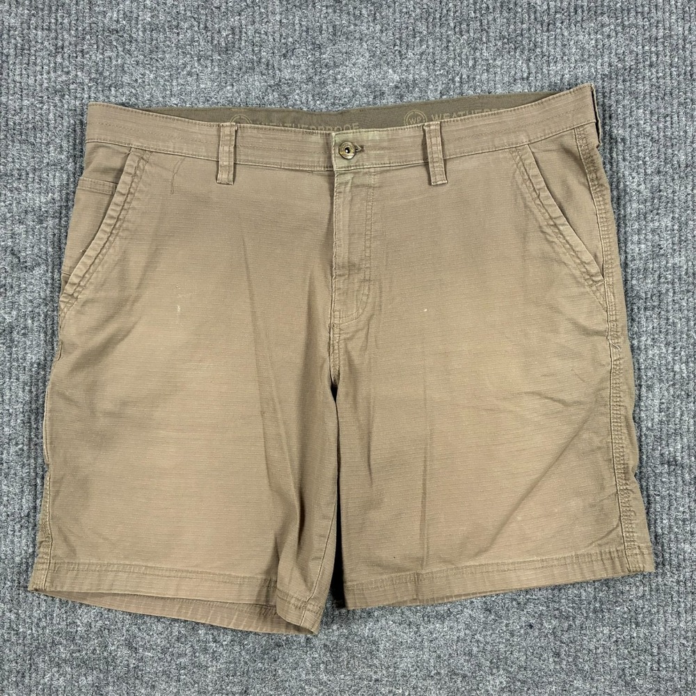 Weatherproof Vintage Shorts Mens 38 Tan Ripstop Stretch Casual Outdoor Chino